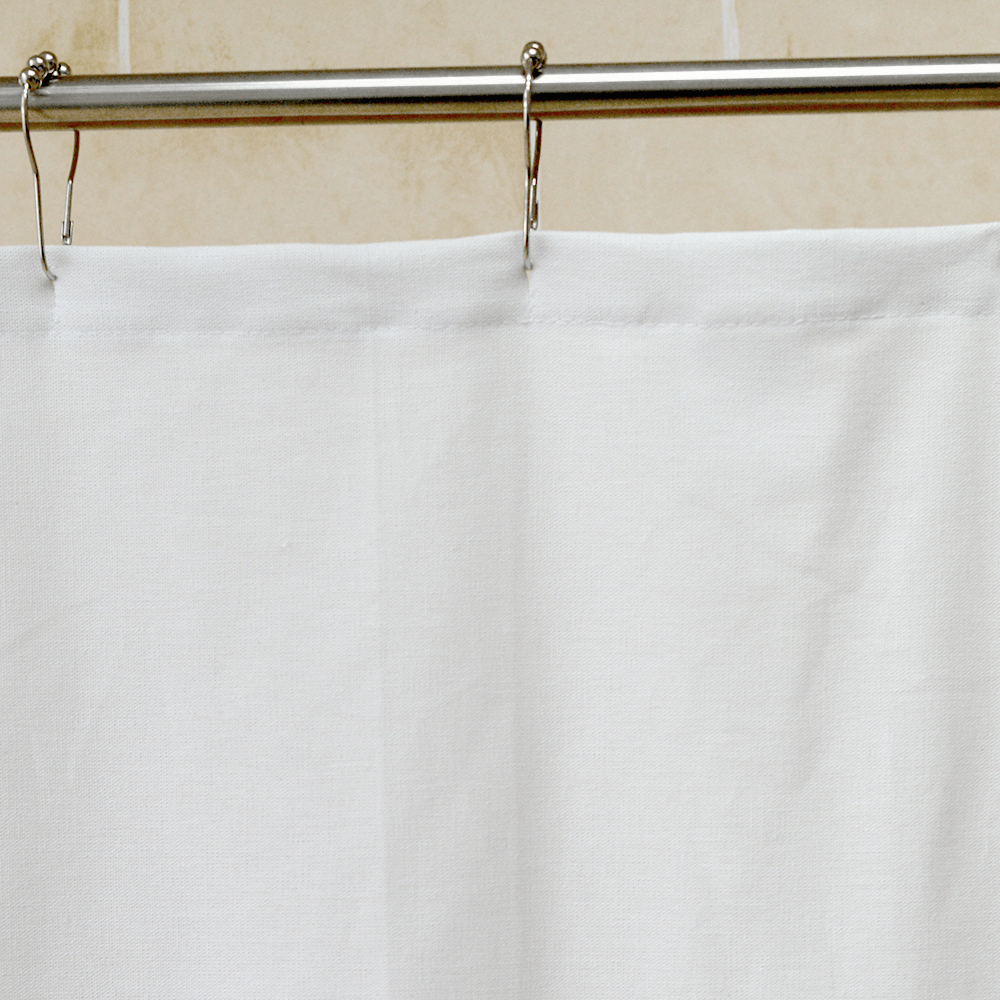 Cotton Duck Shower Curtain - White