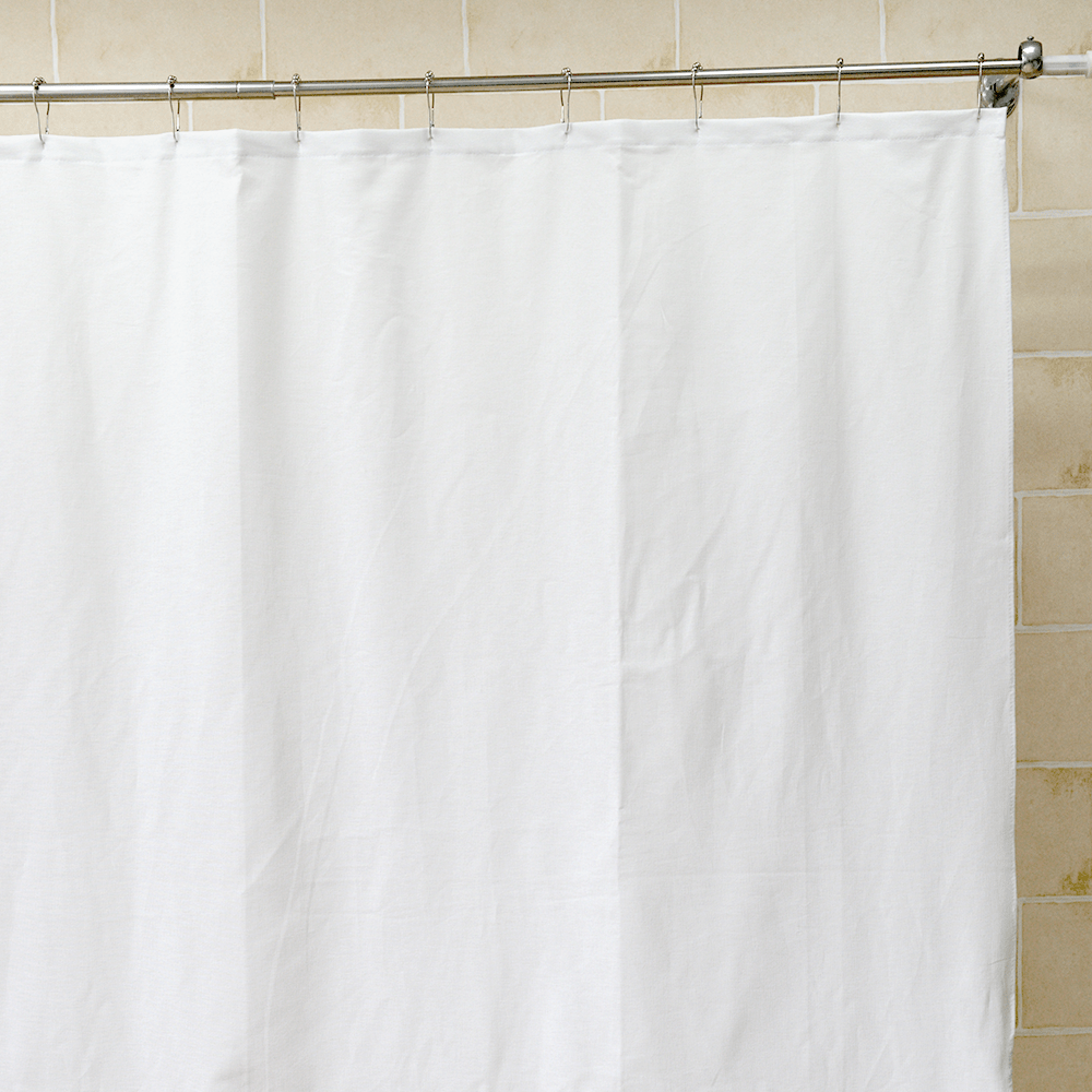 Cotton Duck Shower Curtain - White