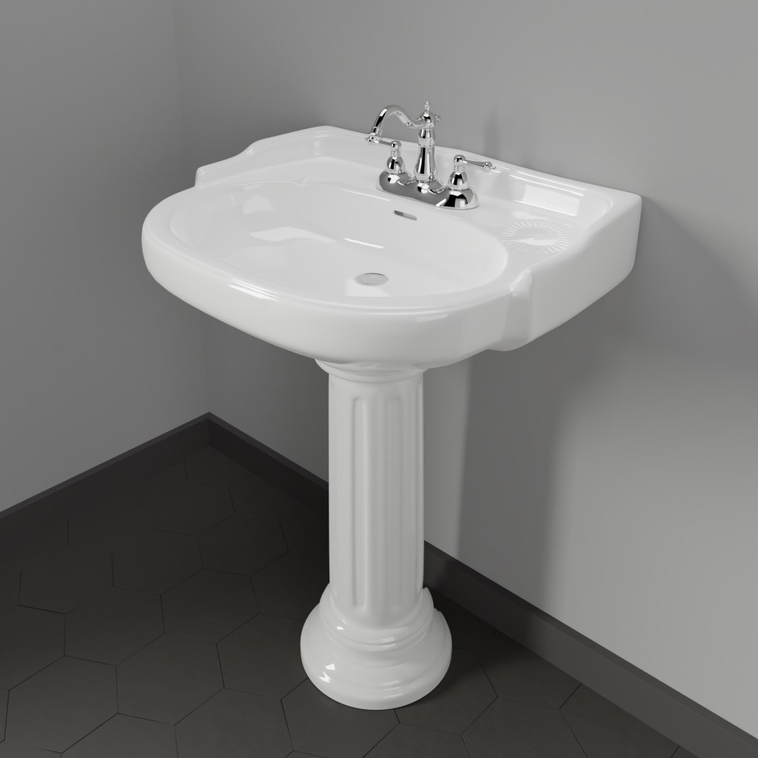 Dawson 200 Vitreous China Pedestal Sink