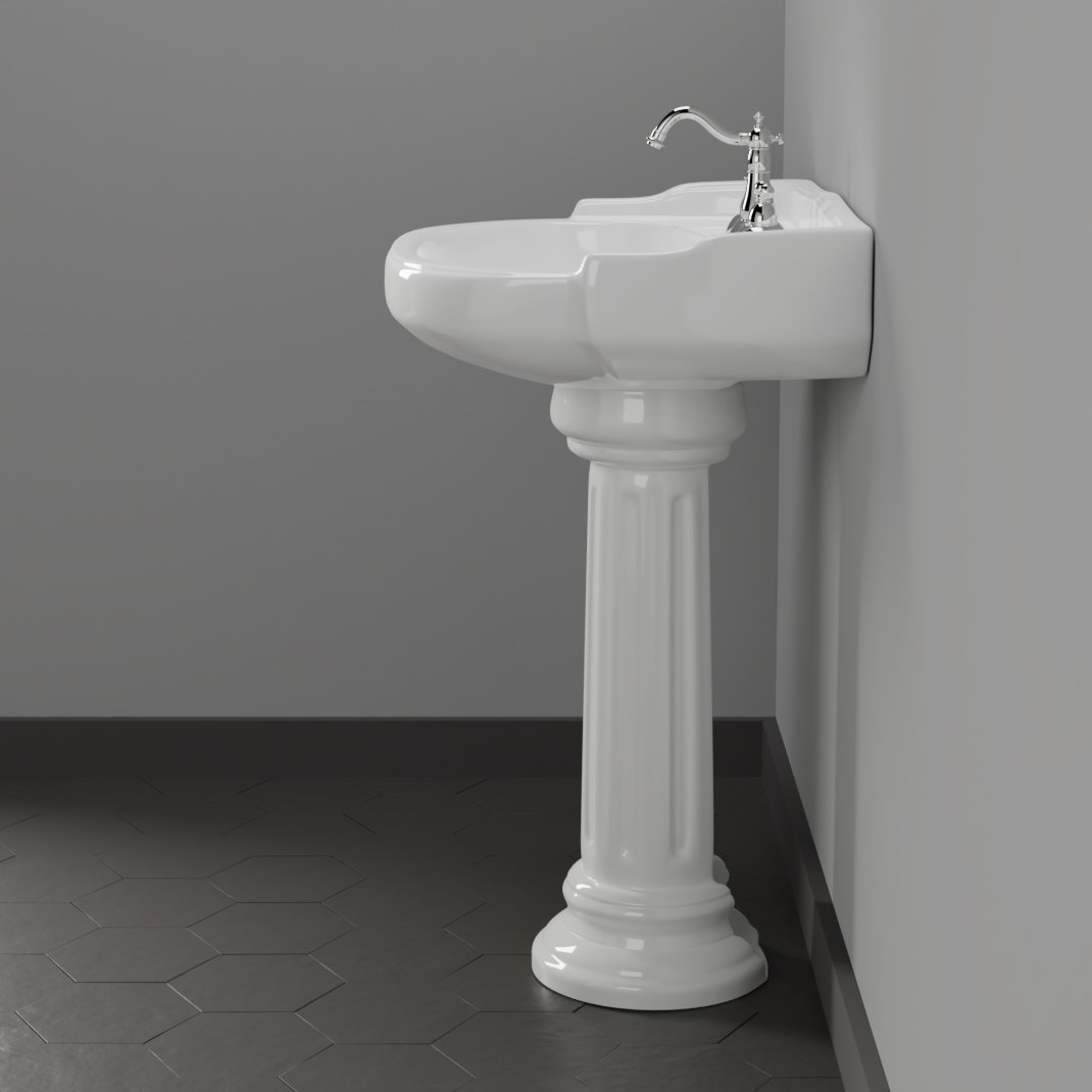 Dawson 200 Vitreous China Pedestal Sink