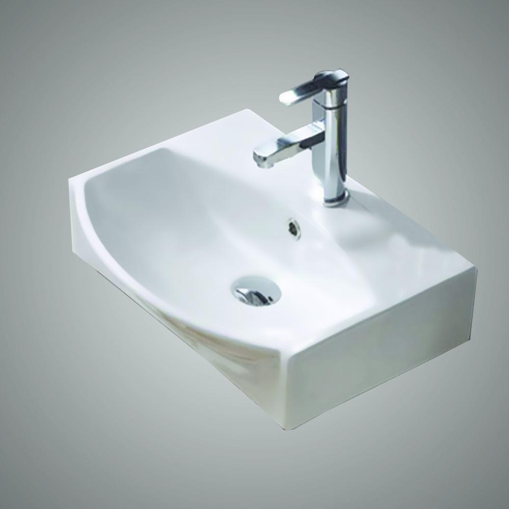 Dusca Vitreous China Wall-Mount Bathroom Sink