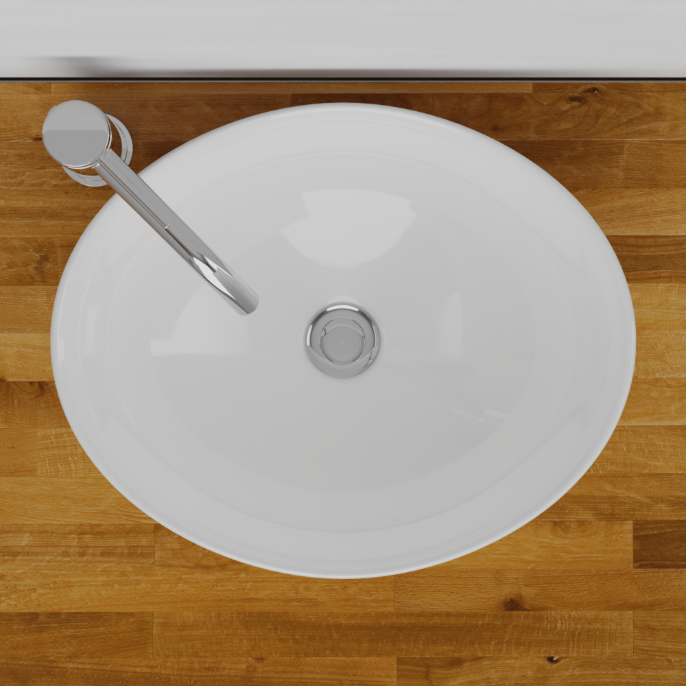 Eleva Vitreous China Oval Vessel Sink