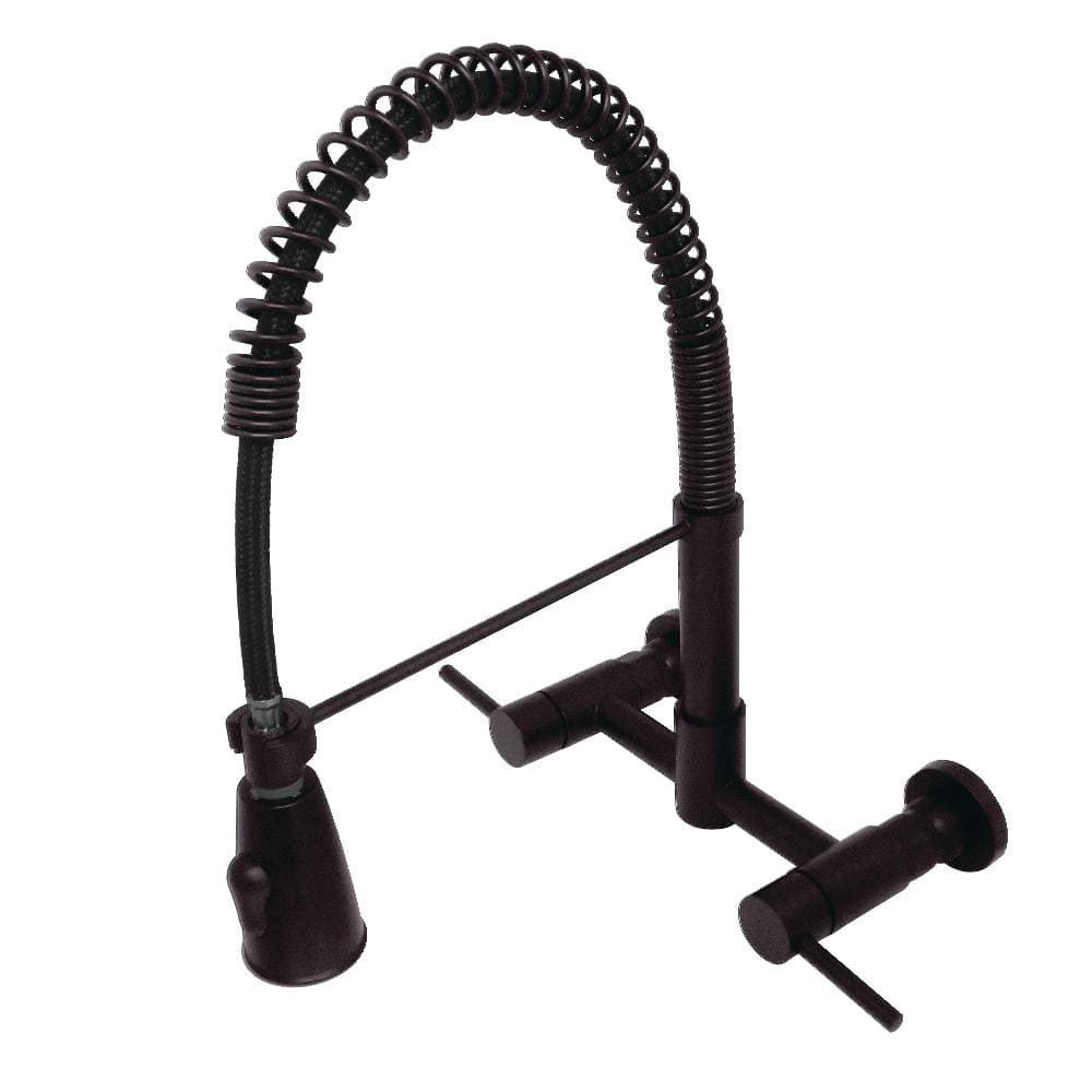 Esteban 2-Handle Wall Mount Pull-Down Kitchen Faucet