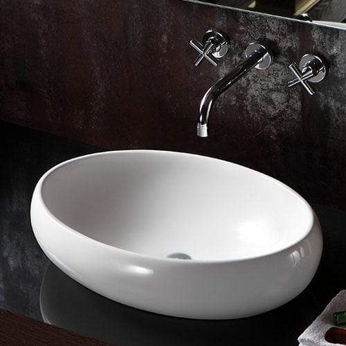 Fosston Vitreous China Oval Vessel Sink