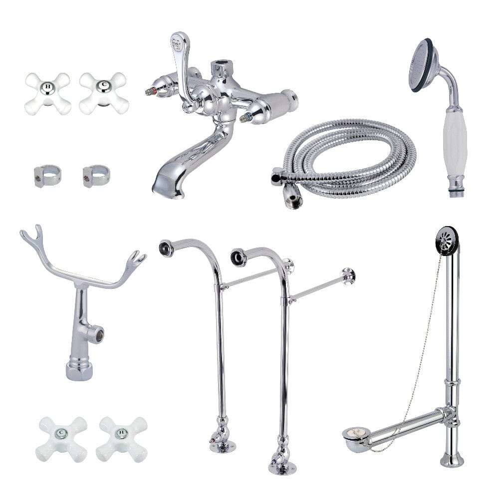Freestanding Tub Faucet and Drain Set