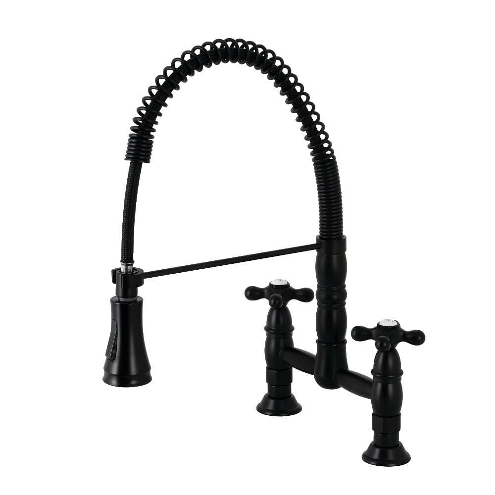 Gargano Two-Handle Deck-Mount Pull-Down Sprayer Kitchen Faucet
