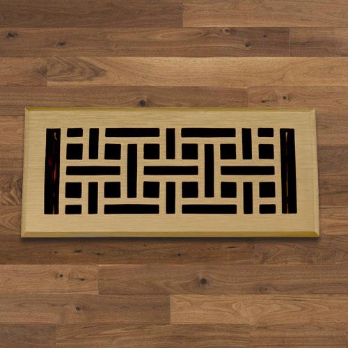 Geometric Solid Brass Floor Register