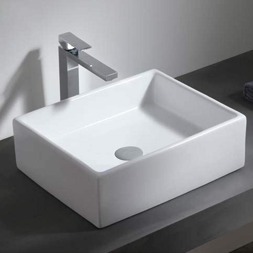 Gleason Vitreous China Rectangular Vessel Sink