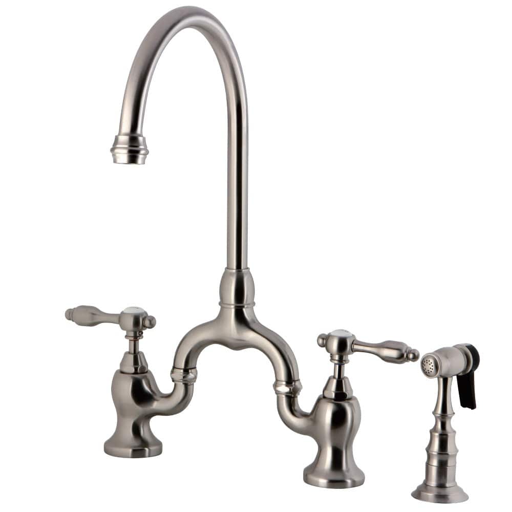 Jeken Bridge Kitchen Faucet with Brass Sprayer