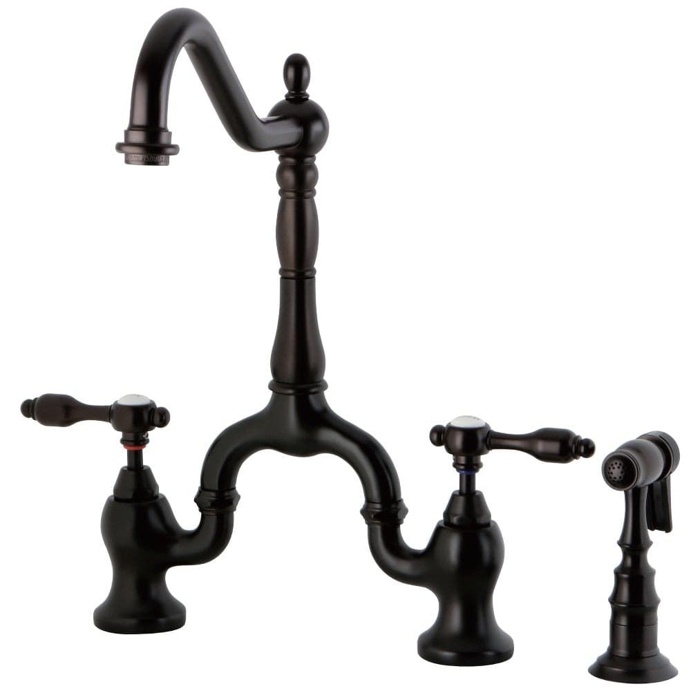Jobley Bridge Kitchen Faucet with Brass Sprayer
