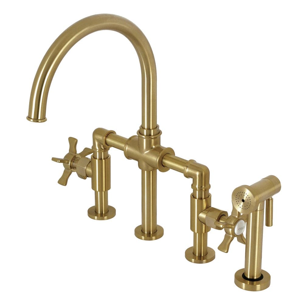 Kentley Bridge Kitchen Faucet with Brass Sprayer