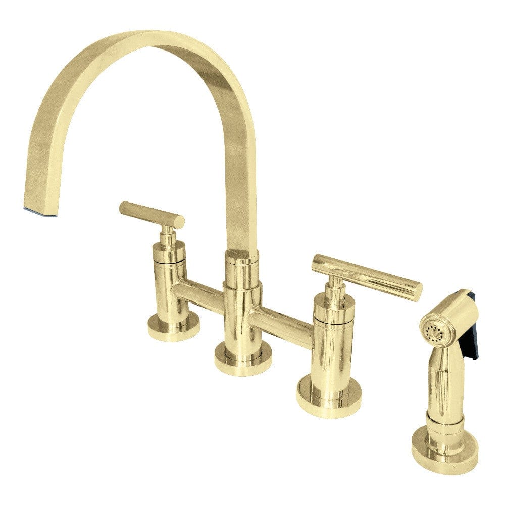 Kipsen Bridge Kitchen Faucet with Brass Sprayer