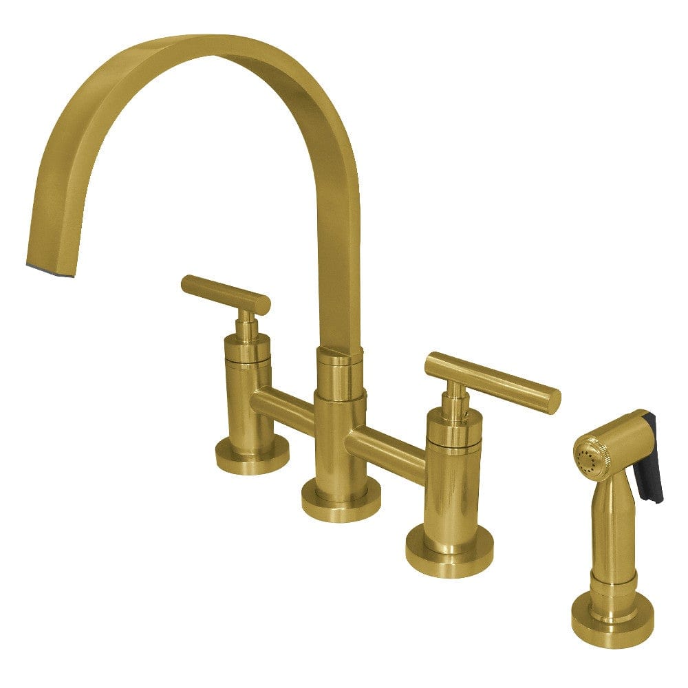 Kipsen Bridge Kitchen Faucet with Brass Sprayer