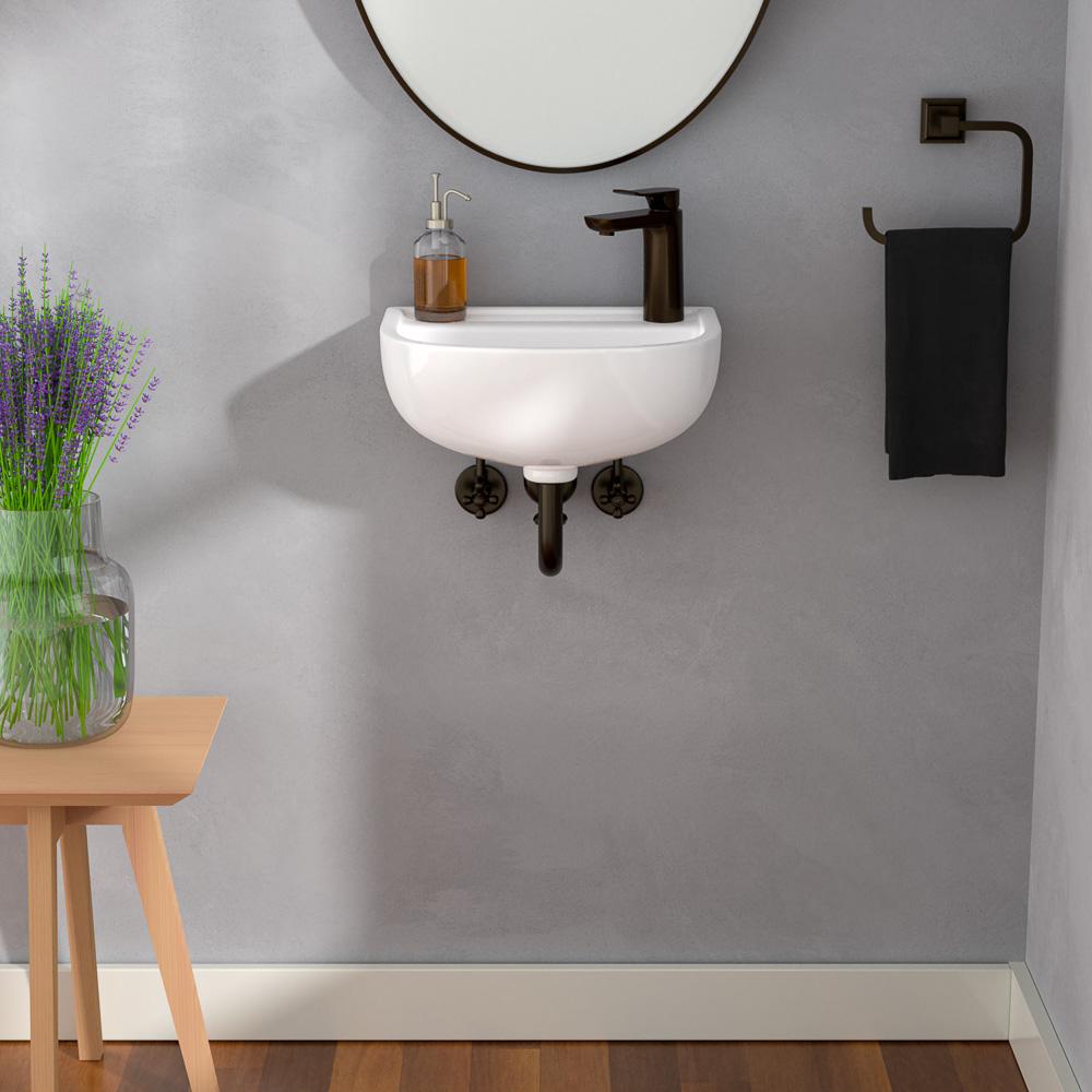 Landrum Vitreous China Wall-Mount Sink