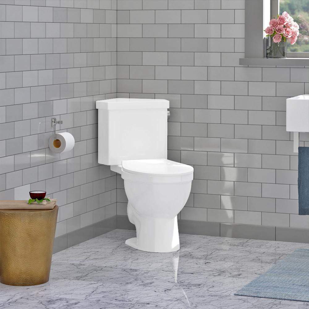 Lawen Single-Flush Two-Piece Corner Toilet - Comfort Height