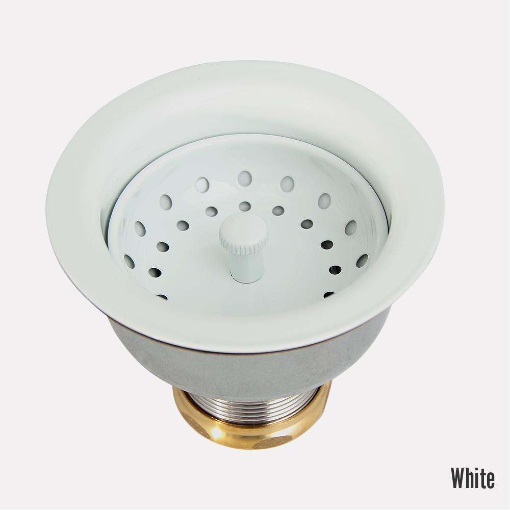 Long Shank Strainer Basket Sink Drain with Lift-Style Stopper - 3 1/2"