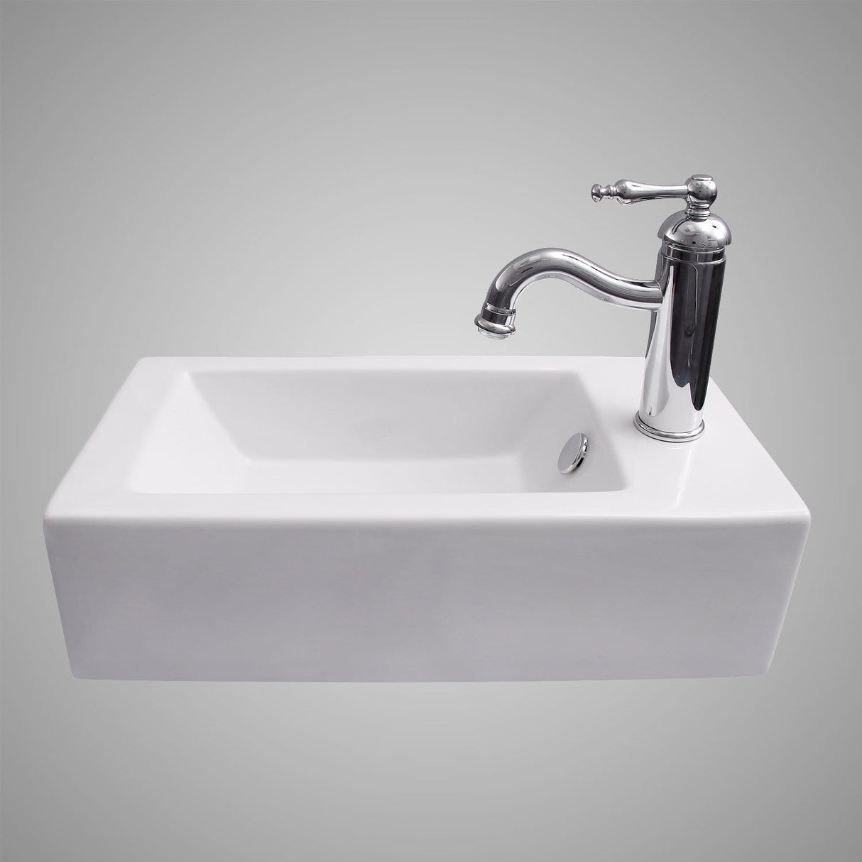 Lublin Vitreous China Wall-Mount Bathroom Sink - Right Side Faucet Drilling
