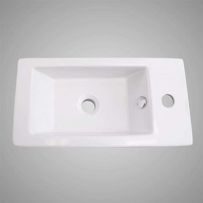Lublin Vitreous China Wall-Mount Bathroom Sink - Right Side Faucet Drilling