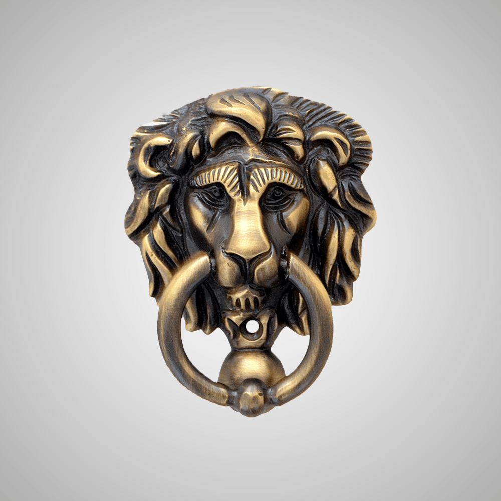 Miniature Lions Head Door Knocker