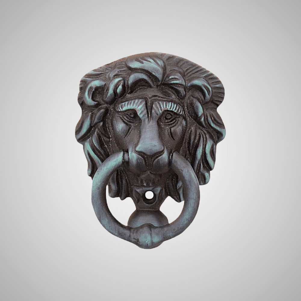 Miniature Lions Head Door Knocker