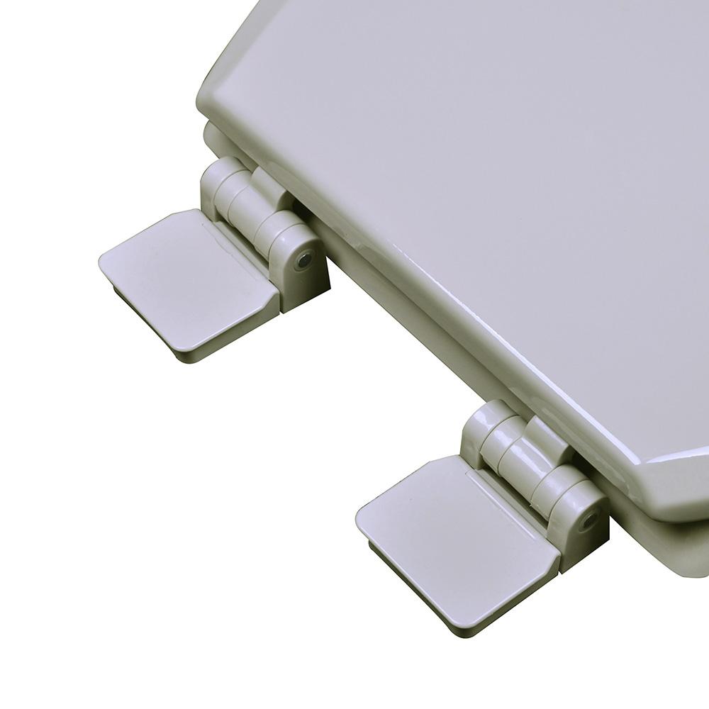 Molded Round Wood Toilet Seat - Silver