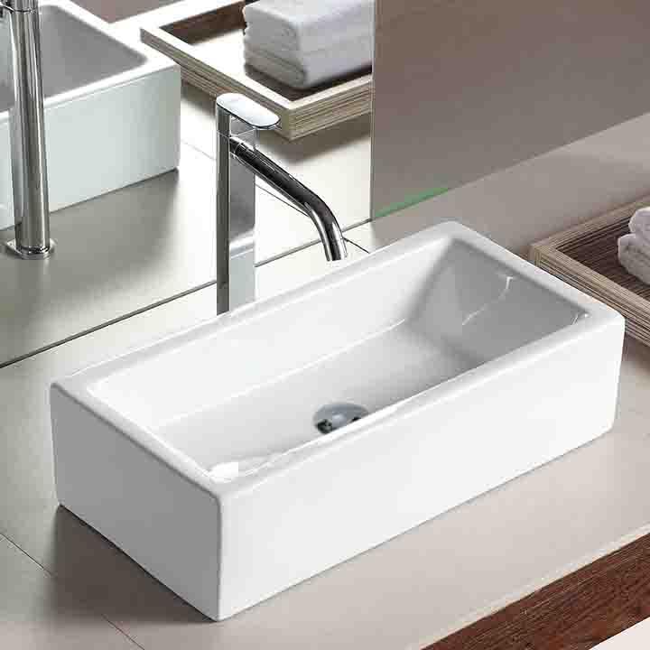 Ogema Vitreous China Rectangular Vessel Sink