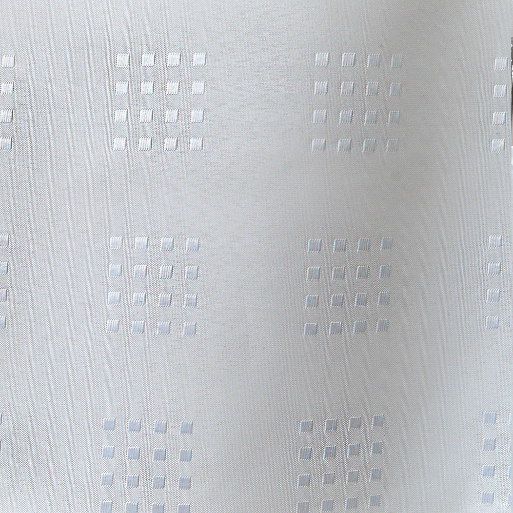 Polyester Grid Shower Curtain - White