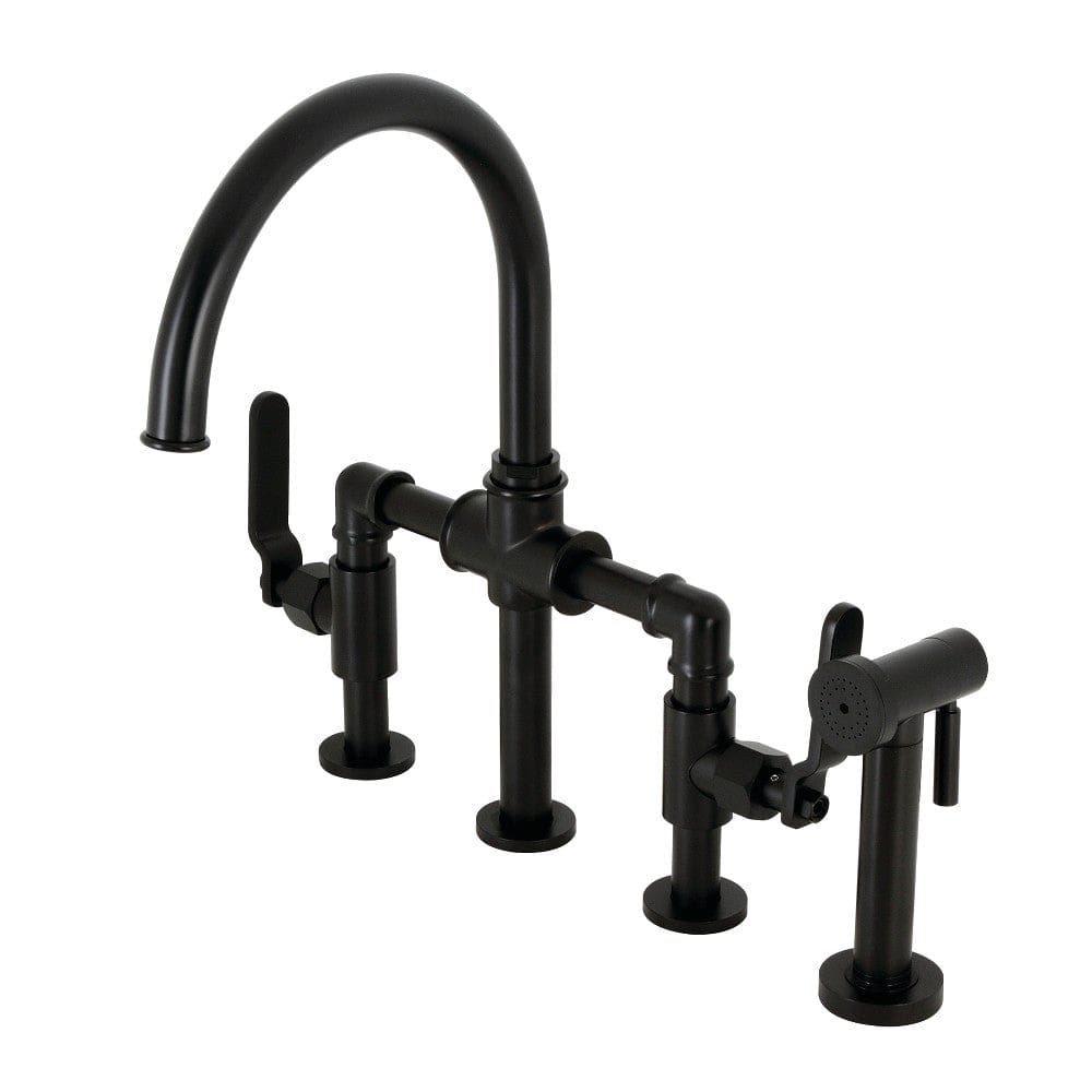Rizer Bridge Kitchen Faucet with Brass Sprayer