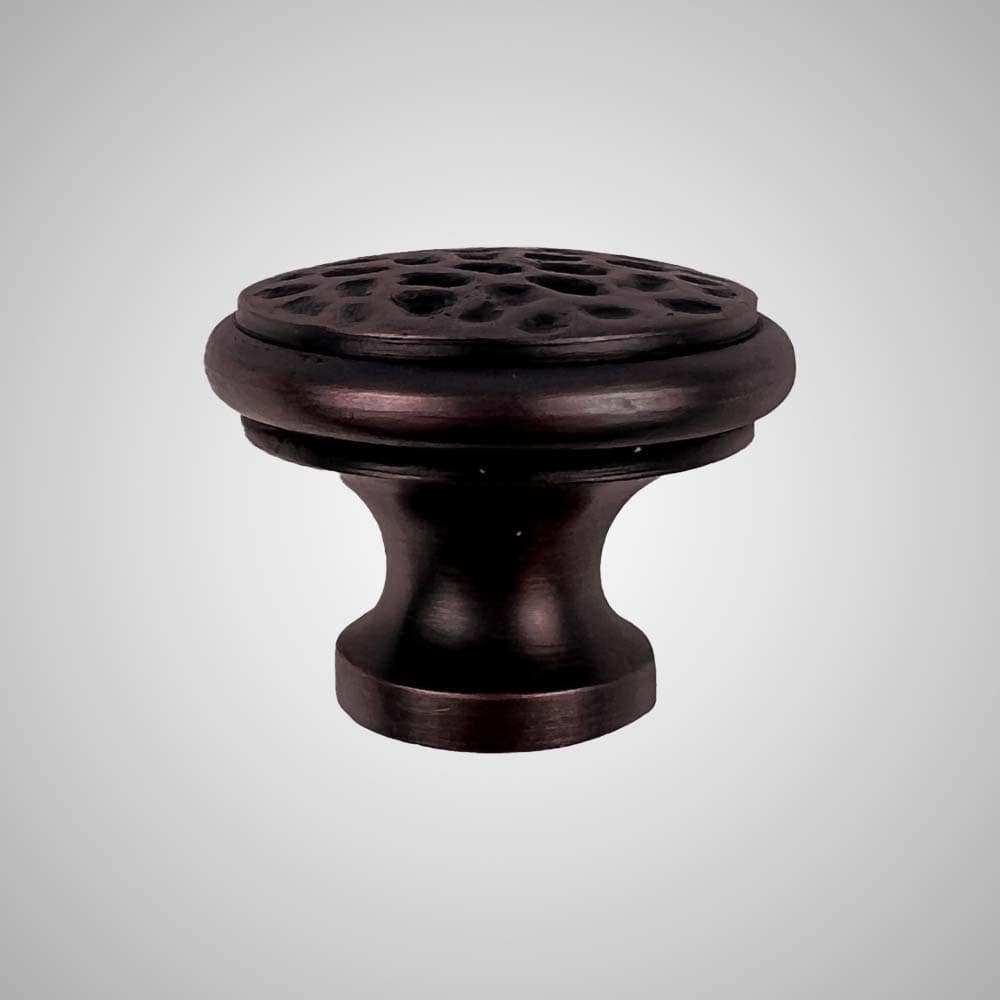 Round Hammered Cabinet Knob