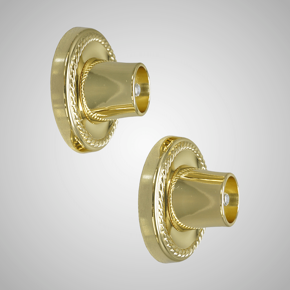 Round Shower Rod Flanges with Beaded Design