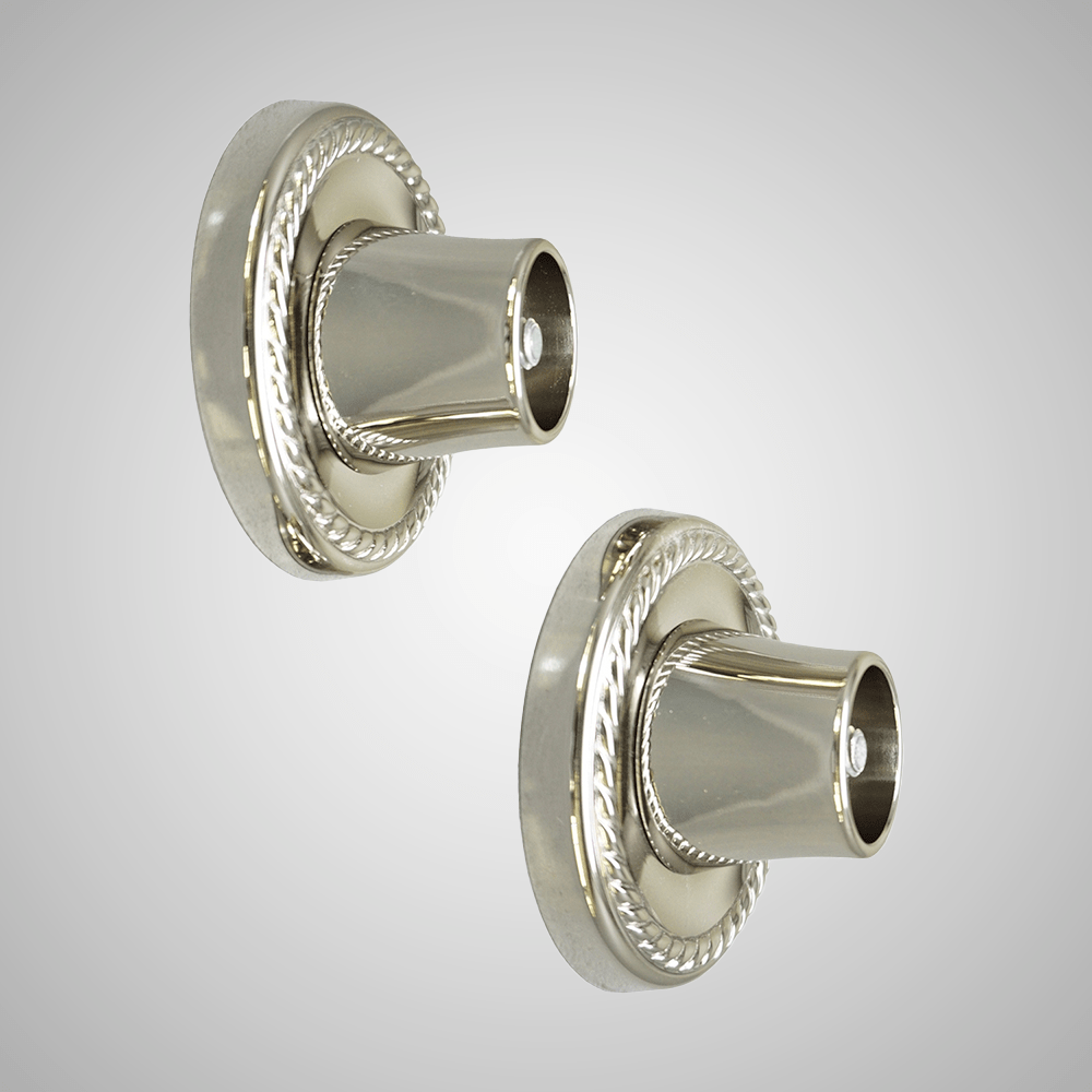 Round Shower Rod Flanges with Beaded Design