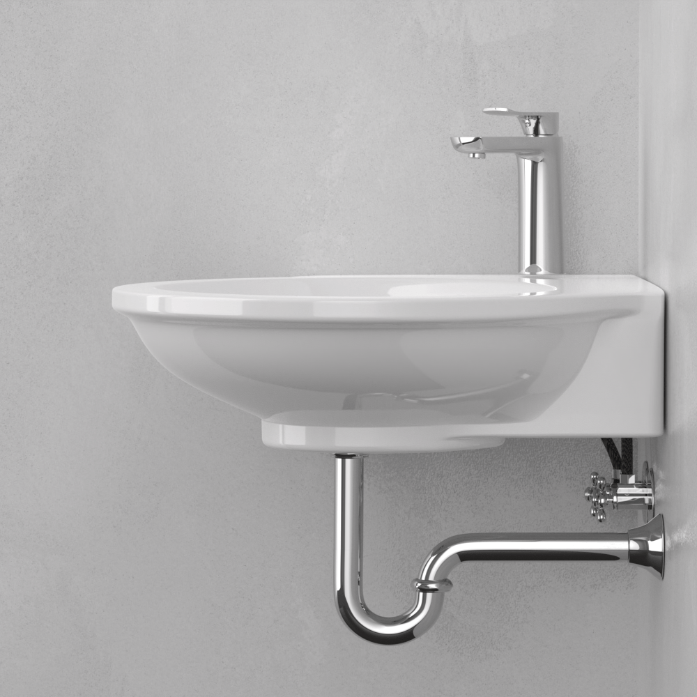 Santee Vitreous China Corner Wall-Mount Sink