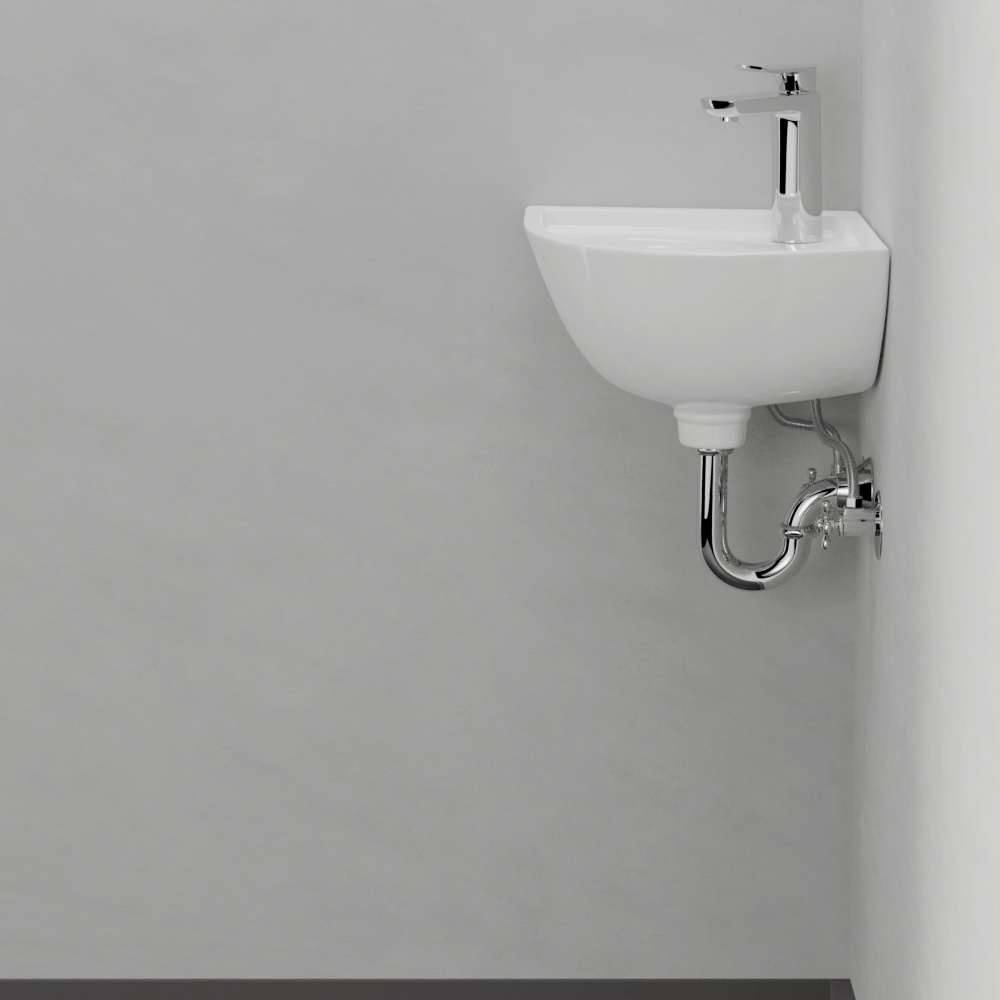 Sartell Vitreous China Corner Wall-Mount Sink