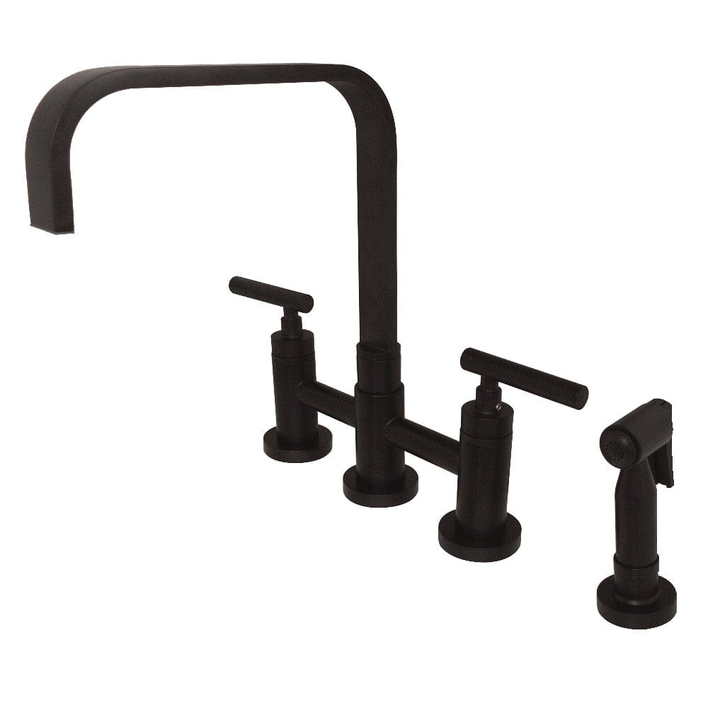 Sippler Bridge Kitchen Faucet with Brass Sprayer