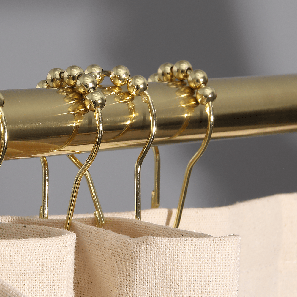 Solid Brass Roll Ball Shower Curtain Rings