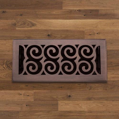 Spiral Solid Brass Floor Register