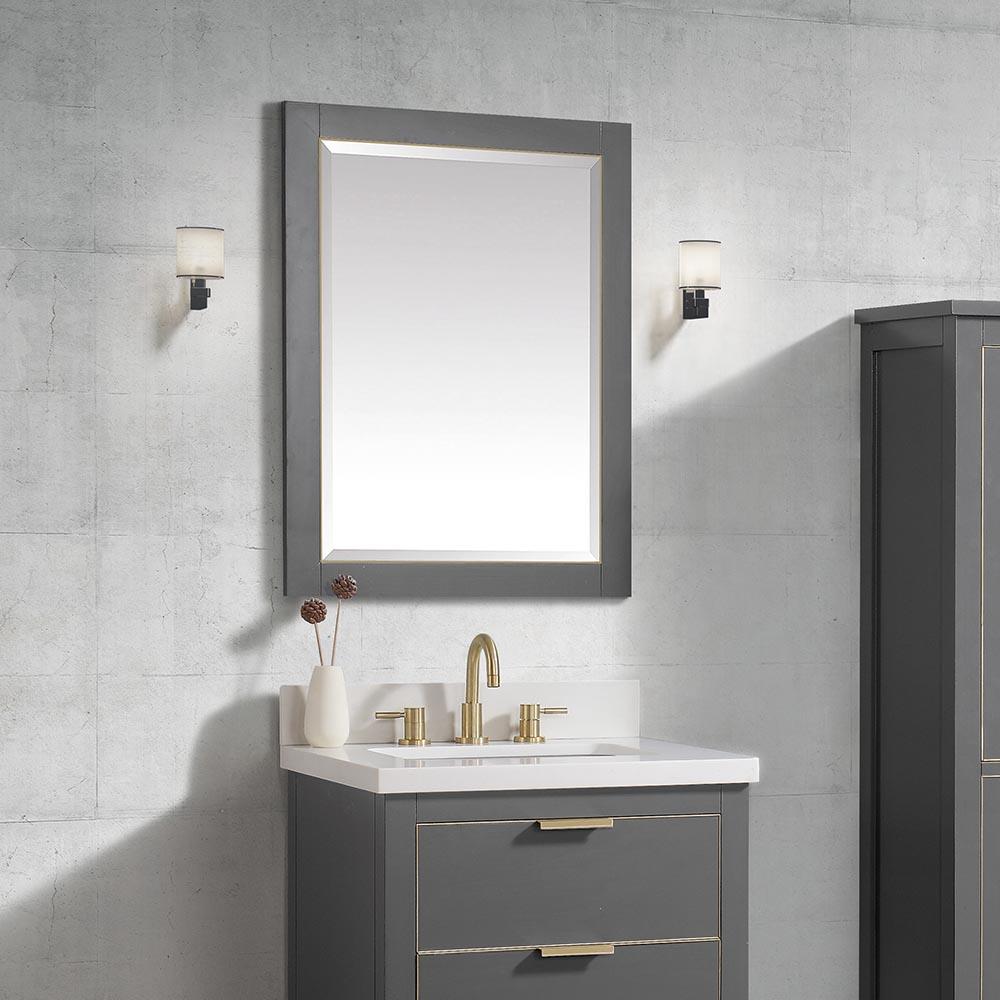 Tendoy Framed Vanity Mirror - Twilight Gray