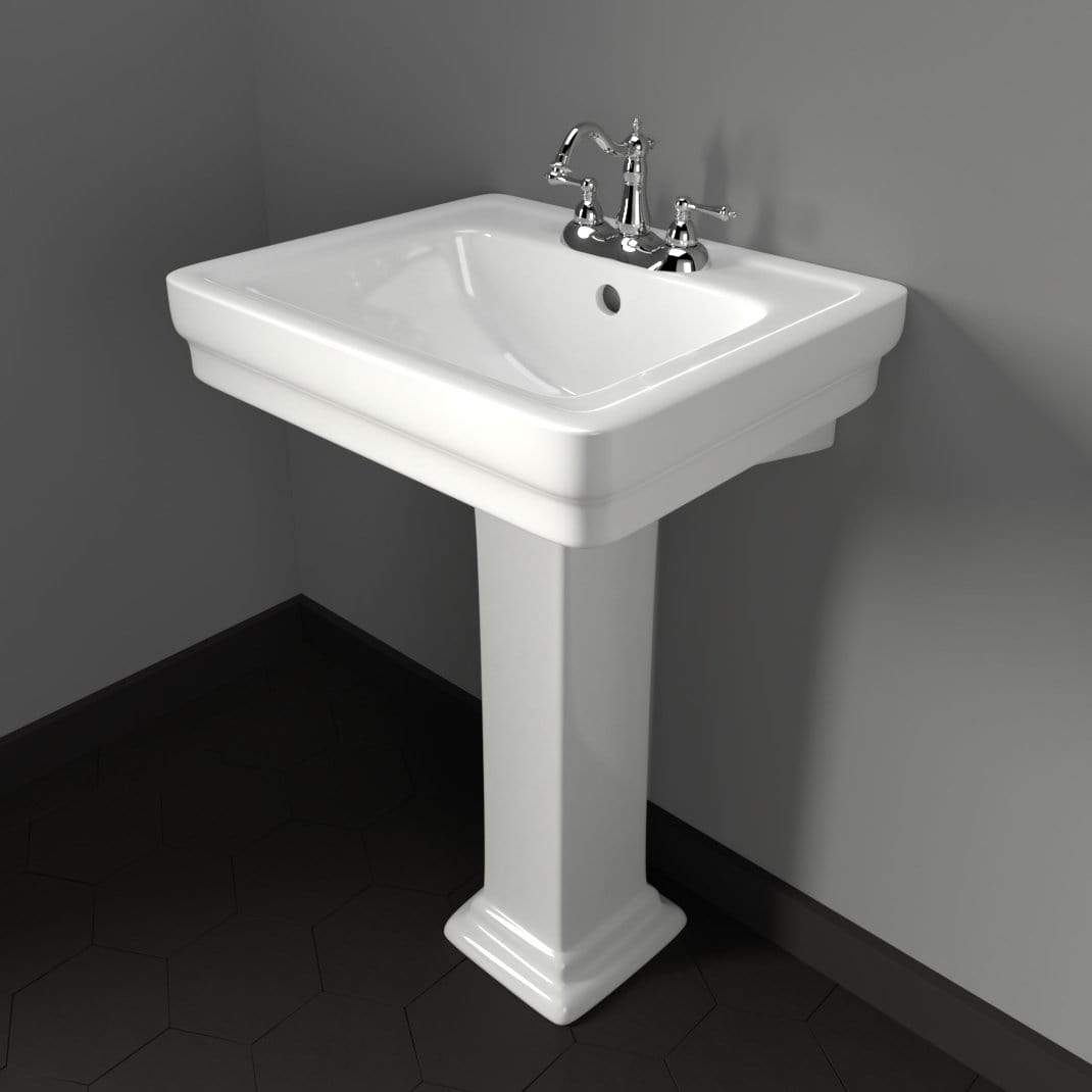 Tifton 100 Vitreous China Pedestal Sink