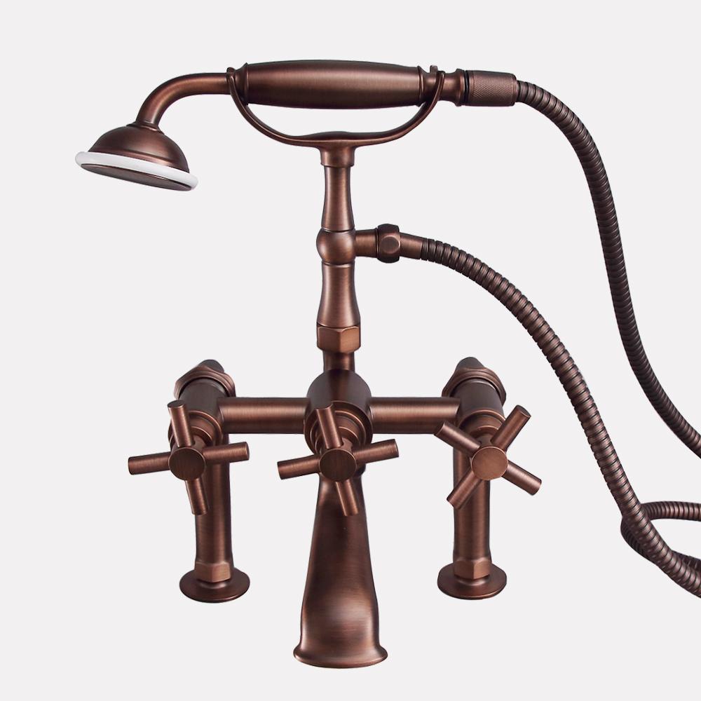 Authentic Deck-Mount Tub Faucet with Hand Shower