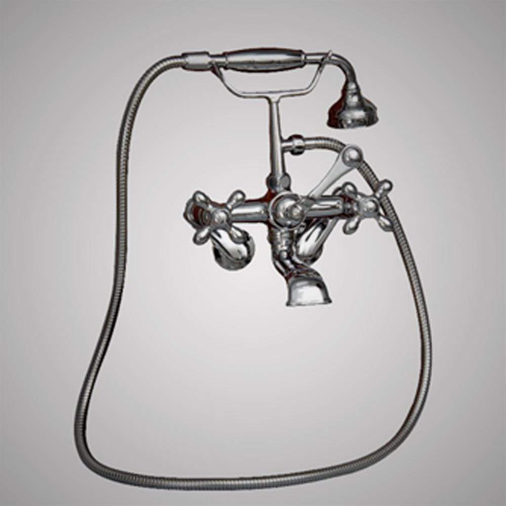 Traditional Wall-Mount Tub Faucet with Hand Shower