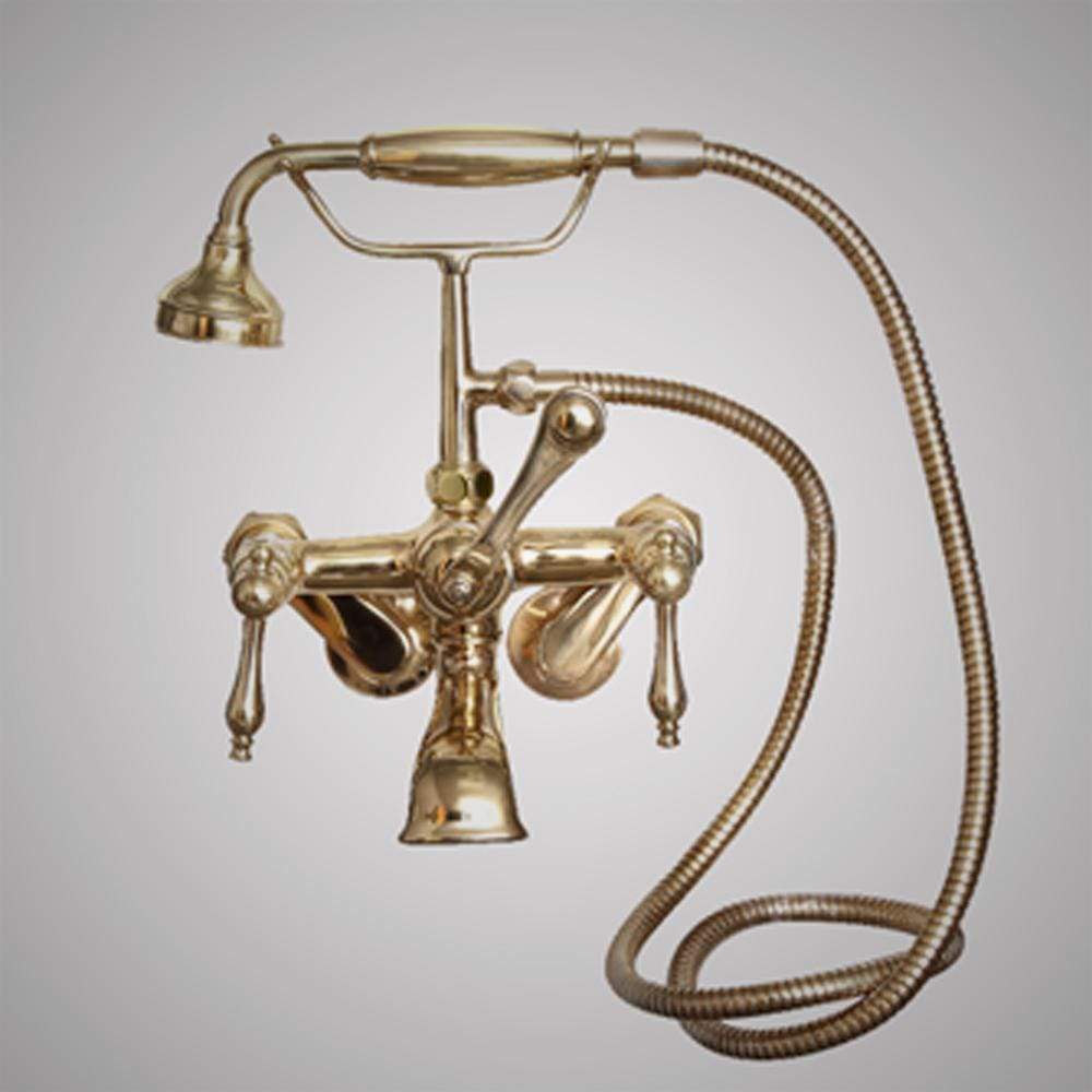 Traditional Wall-Mount Tub Faucet with Hand Shower