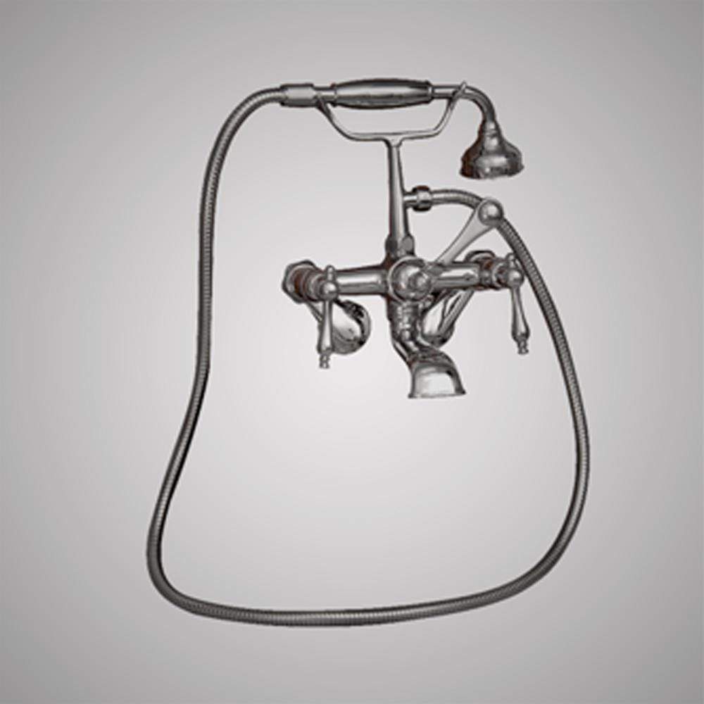 Traditional Wall-Mount Tub Faucet with Hand Shower