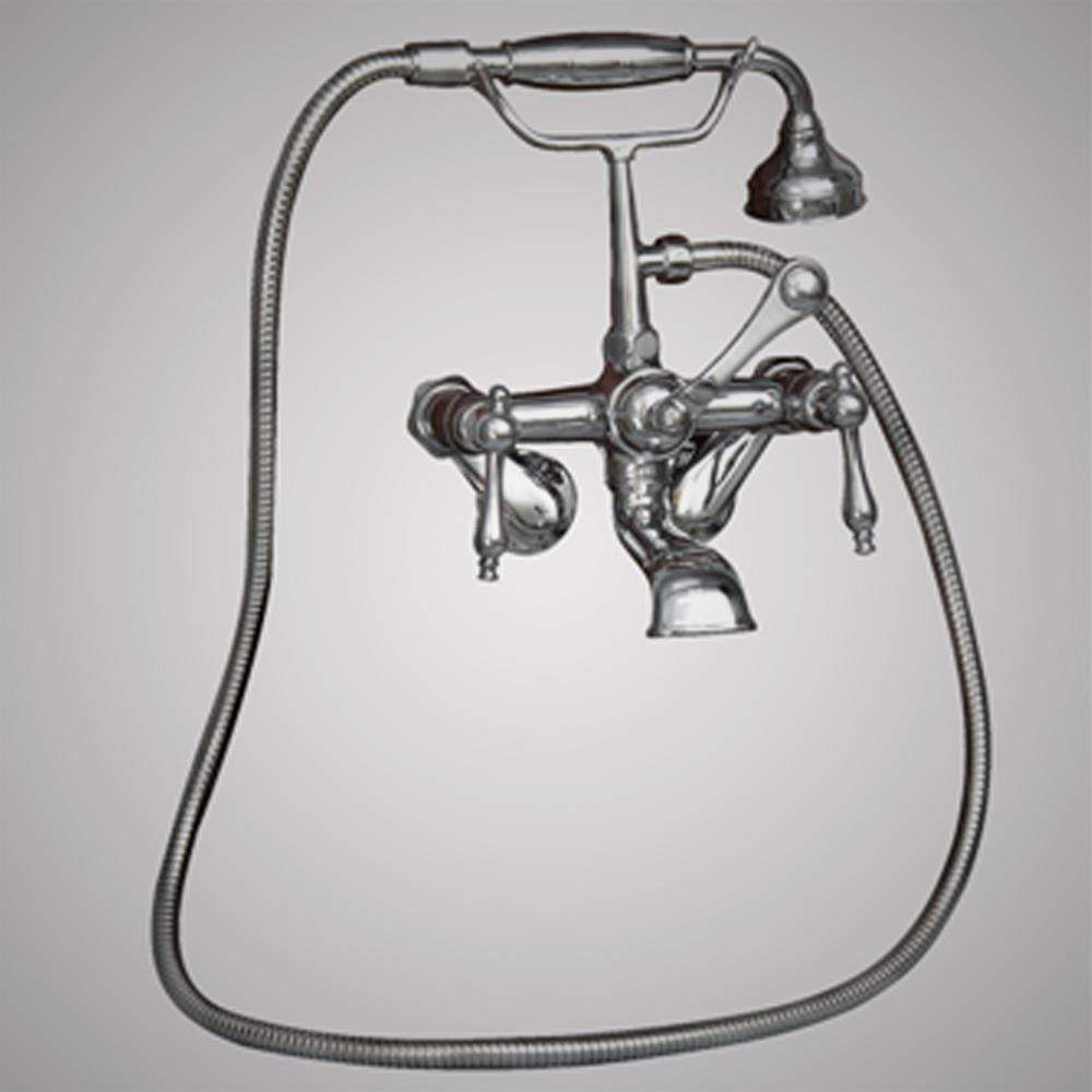 Traditional Wall-Mount Tub Faucet with Hand Shower