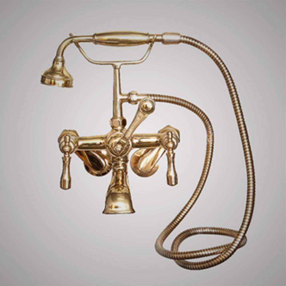 Traditional Wall-Mount Tub Faucet with Hand Shower