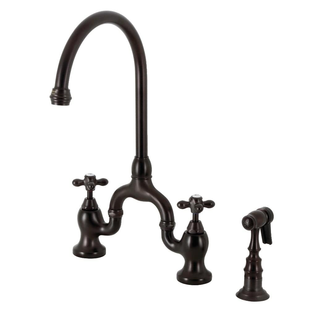 Umpley Bridge Kitchen Faucet with Brass Sprayer