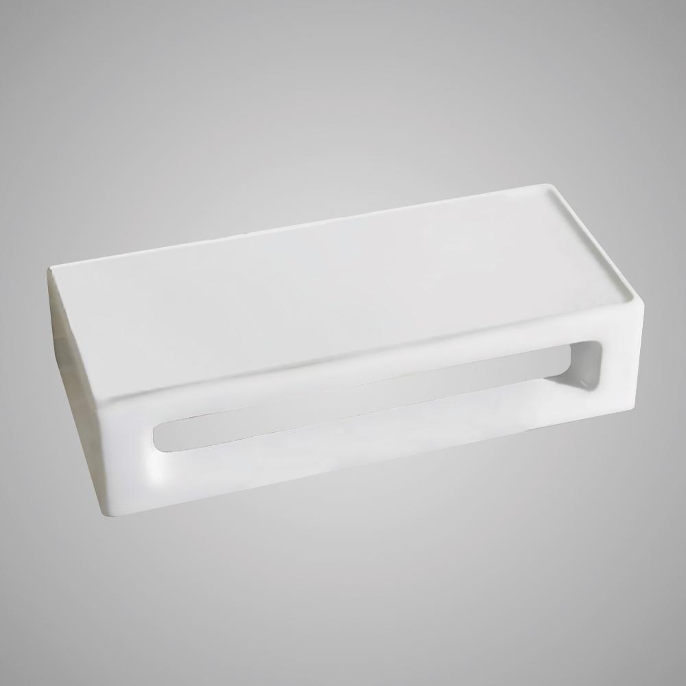 Vitreous China Rectangular Wall-Mount Accessory Shelf