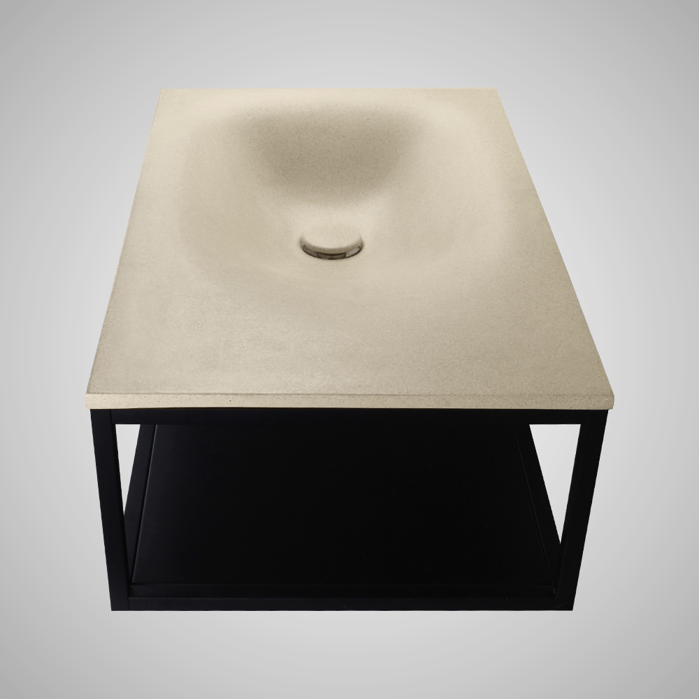 Waterloo Cast Concrete Wall-Mount Sink - Sandstone