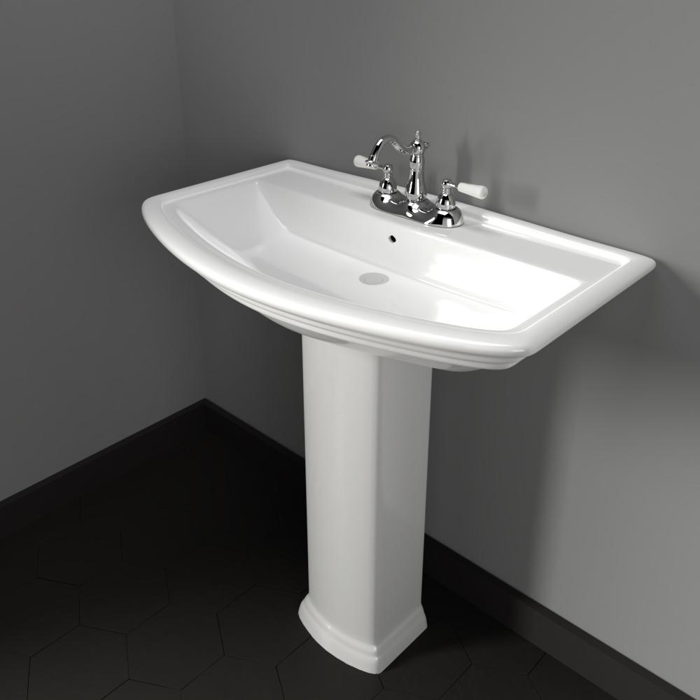 Waycross 400 Vitreous China Pedestal Sink