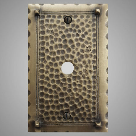 1 Coaxial Cable Wall Plate - Hammered Design