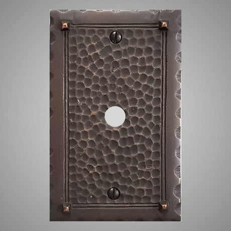 1 Coaxial Cable Wall Plate - Hammered Design